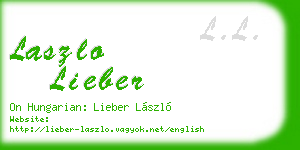 laszlo lieber business card